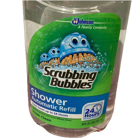 Scrubbing Bubbles Automatic Shower Cleaner Refill 34 oz Fresh Clean Scent - Picture 2 of 6